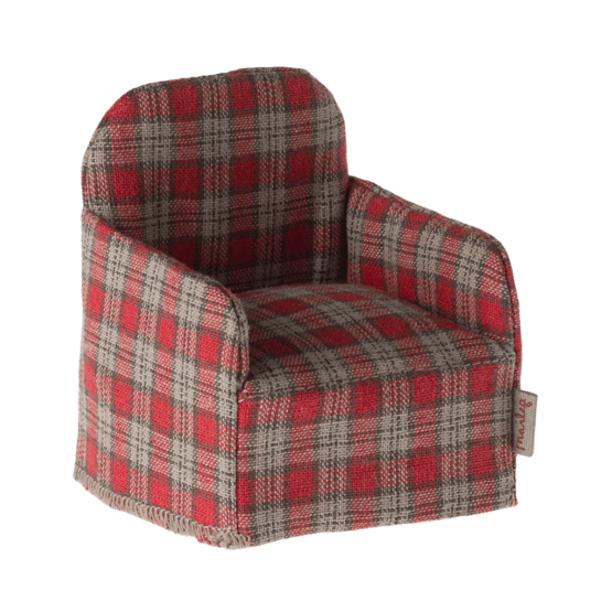 Fauteuil Au Tissu Ecossais - Accessoire Pour Lapins Et Souris Maileg 1