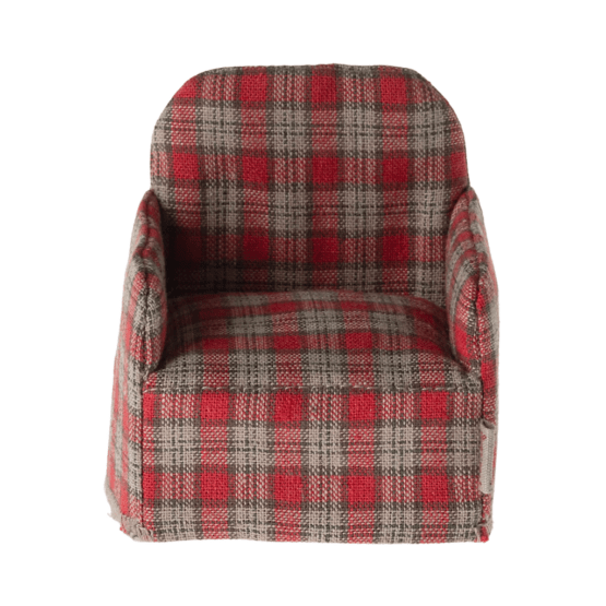 Fauteuil Au Tissu Ecossais - Accessoire Pour Lapins Et Souris Maileg 2