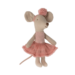 La souris Little Sister Ballerine est si mignonne avec son pompon ainsi que son tutu rose. Elle est prête à passer des heures à danser !