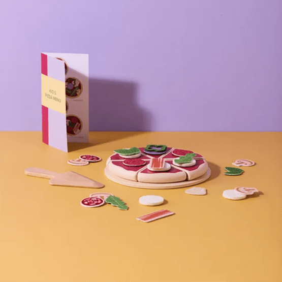 kit de pizza en bois kid's concept