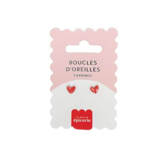 Boucles d'oreilles coeurs en porcelaine la petite épicerie