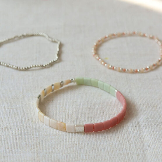 Kit diy bijouterie mon set de bracelets argent la petite épicerie