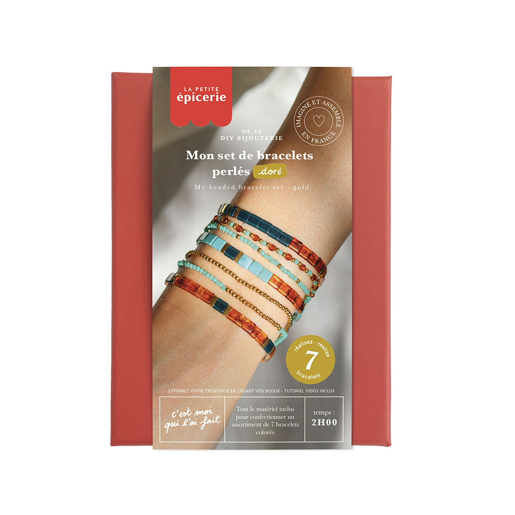 Kit diy bijouterie mon set de bracelets doré la petite épicerie