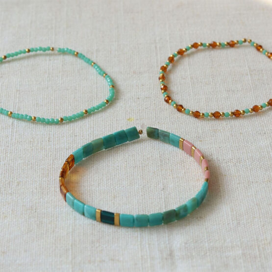 Kit diy bijouterie mon set de bracelets doré la petite épicerie