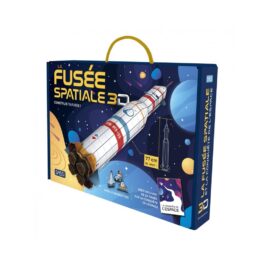 fusée spatiale sassi boîte sur fond blanc