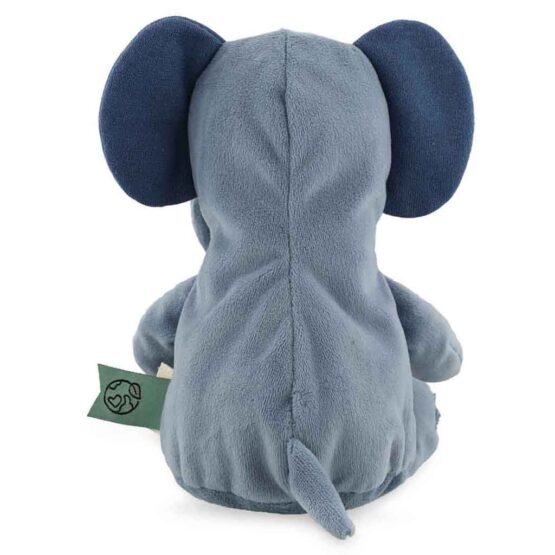 Peluche bébé Mme Eléphant Trixie Baby de dos sur fond blanc