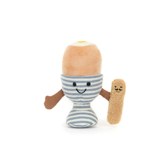 Doudou eggestra oeuf à la coque et mouillette jellycat