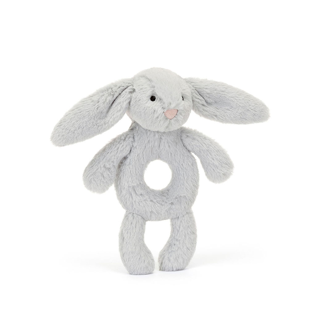 Doudou hochet lapin gris jellycat | Magasin de jouets à Vannes