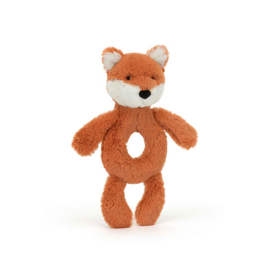 Doudou hochet renard jellycat | Magasin de jouets à Vannes