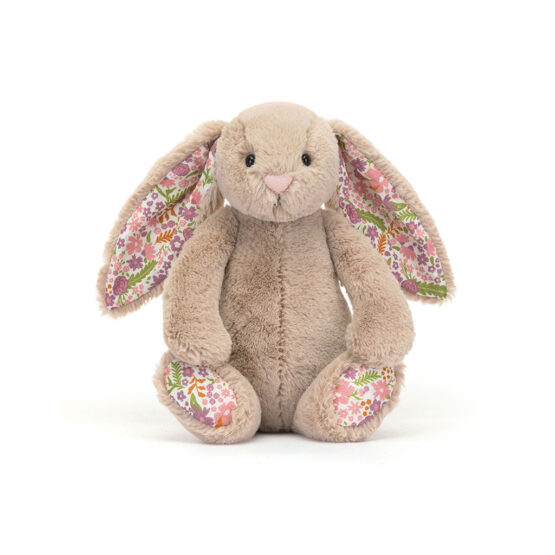 doudou petit lapin oreilles fleuries pétale jellycat