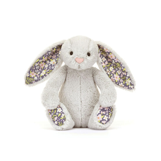 Doudou lapin petit gris bloom jellycat