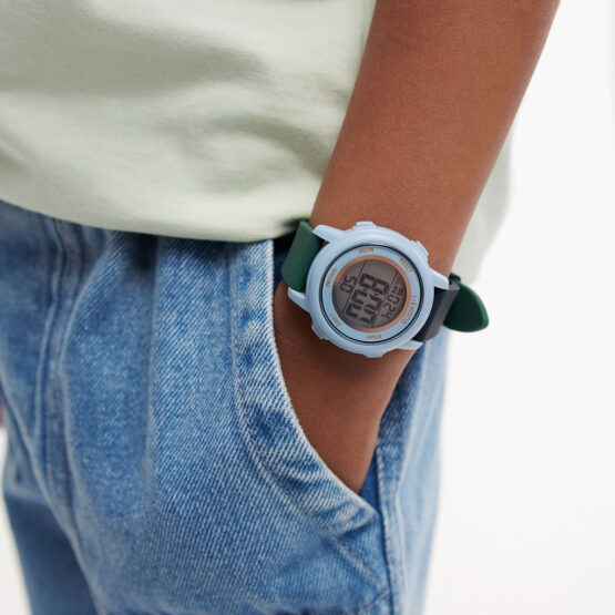 Montre silicone bleu vert enfant liewood