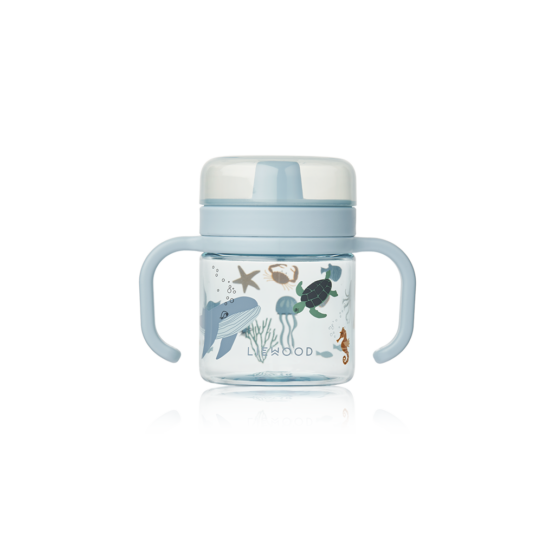 Tasse En Tritan Avec Tétine - Animaux Marins - Liewood