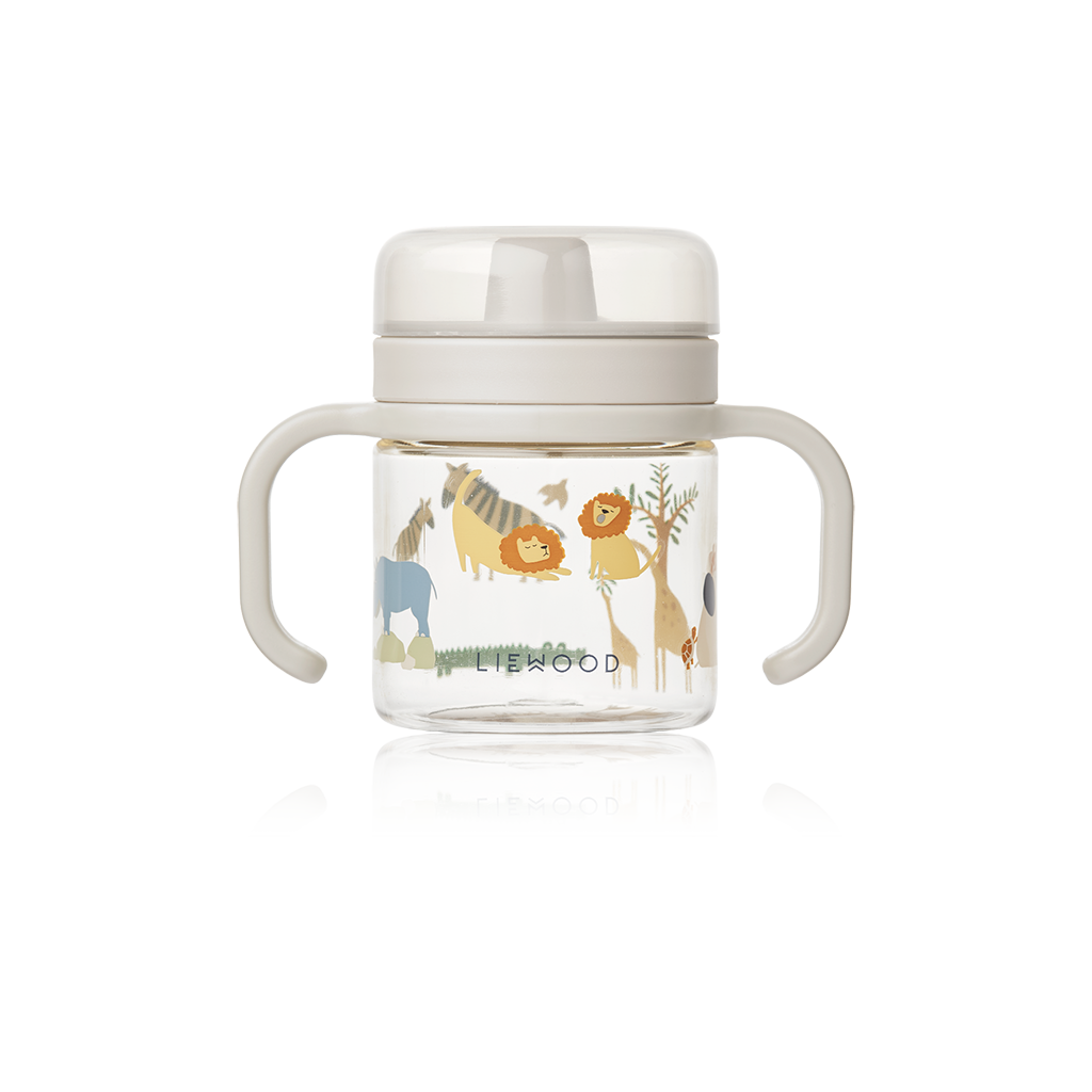 Tasse en tritan poignées et tétine animaux tous ensemble liewood