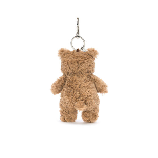 Porte-clé Barthelomew l'ourson de la marque jellycat sur fond blanc