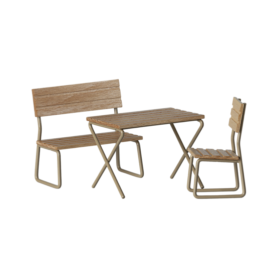 Ensemble de jardin table et chaise pour souris maileg