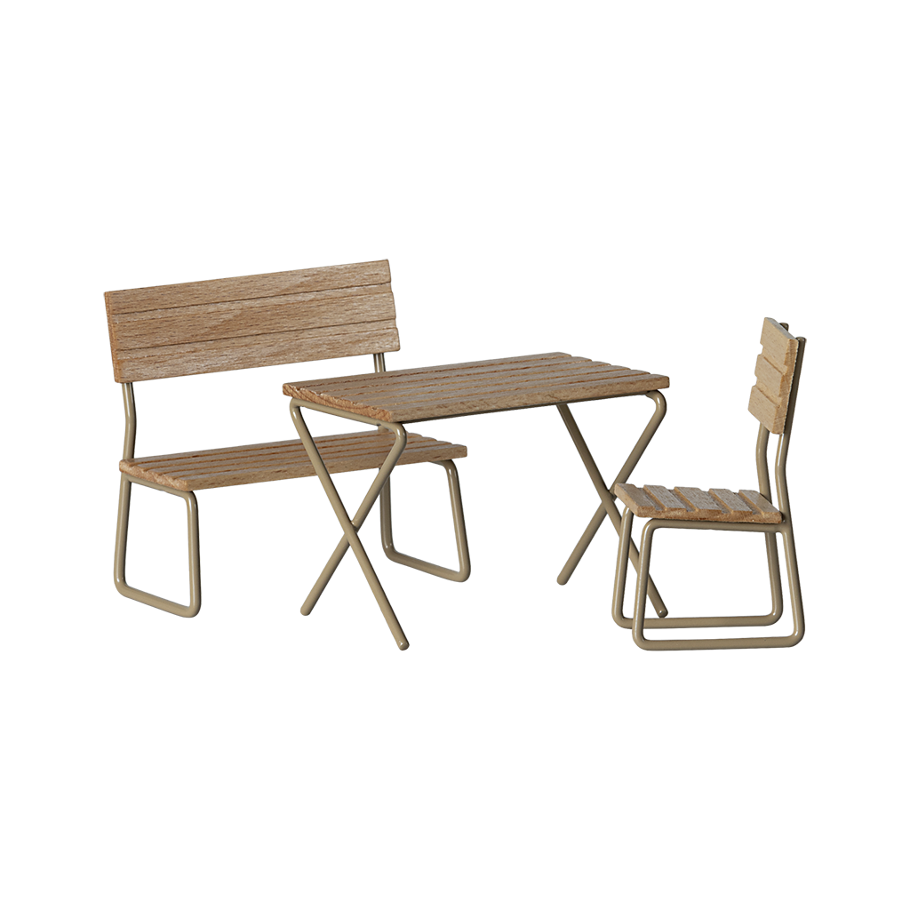 Ensemble de jardin table et chaise pour souris maileg