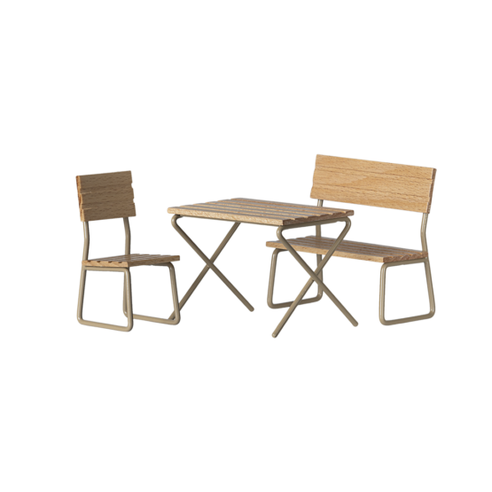 Ensemble de jardin table et chaise pour souris maileg