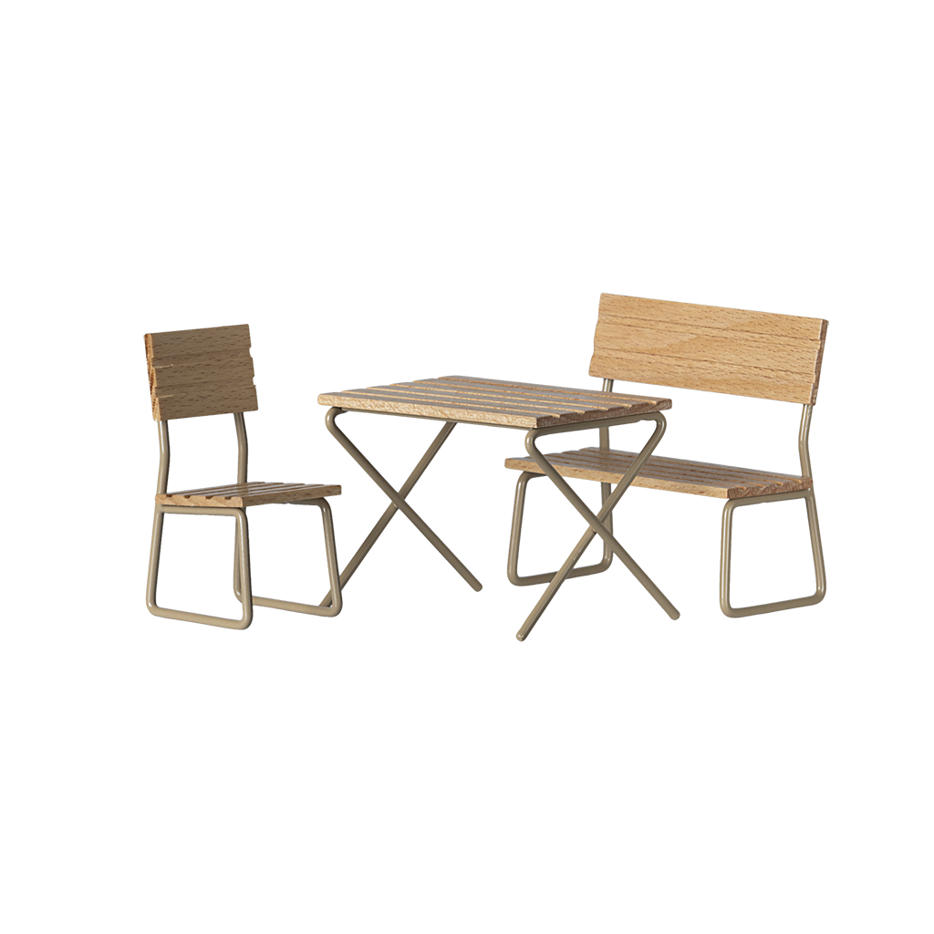 Ensemble de jardin table et chaise pour souris maileg