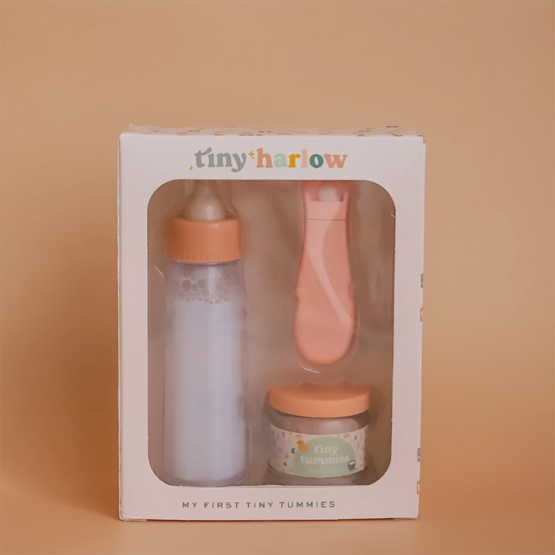 Coffret biberon magique et petit pot pour poupée de la marque tiny harlow